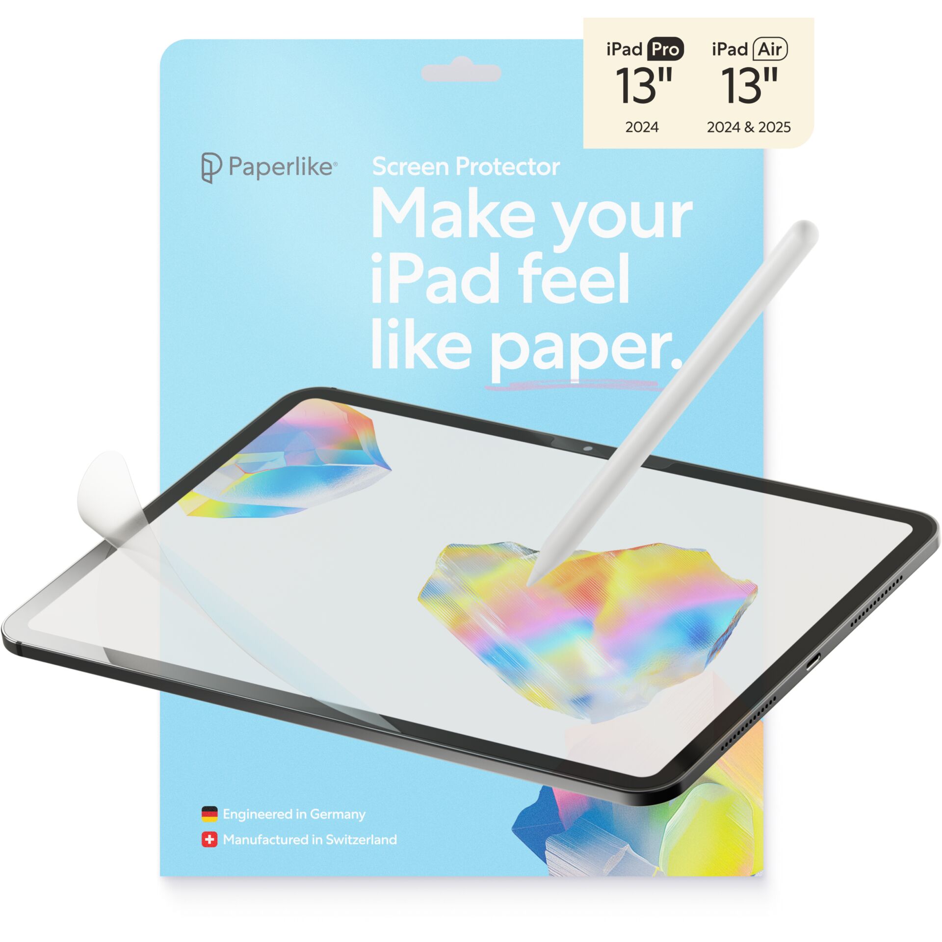 Paperlike 3 Displayschutzfolie für iPad Air 13" (M2/M3) / iPad Pro 13" (M4/M5), 2er Pack Paperlike 3 Displayschutzfolie für iPad Air 13" (M2/M3) / iPad Pro 13" (M4/M5), 2er Pack