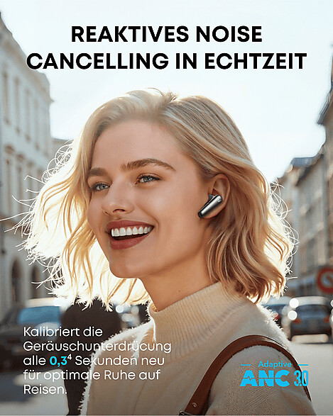 Anker Soundcore Liberty 4 Pro NC Kopfhörer, Schwarz (Glänzend), In-Ear, Kabellos