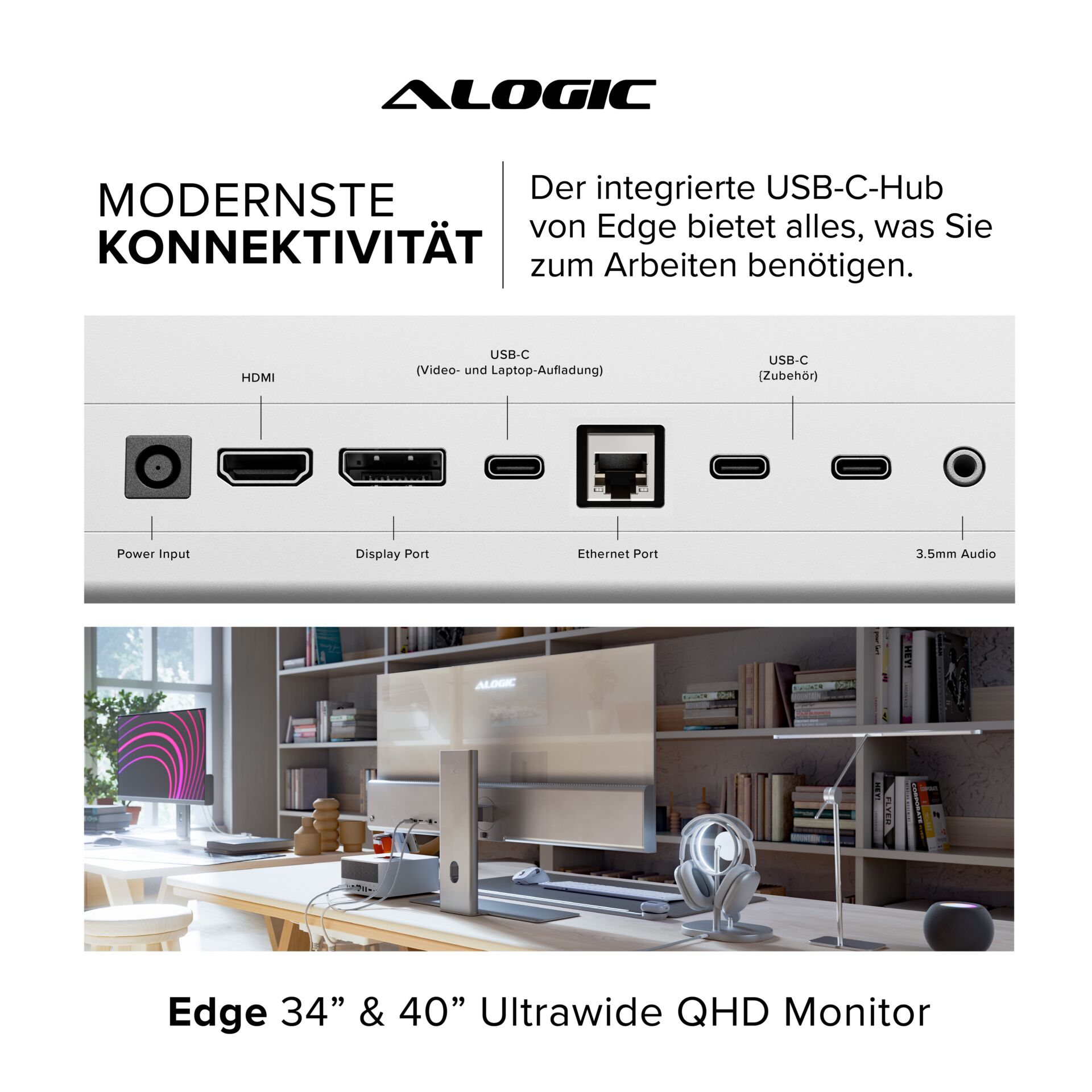 Alogic EDGE 34" Ultrawide Monitor