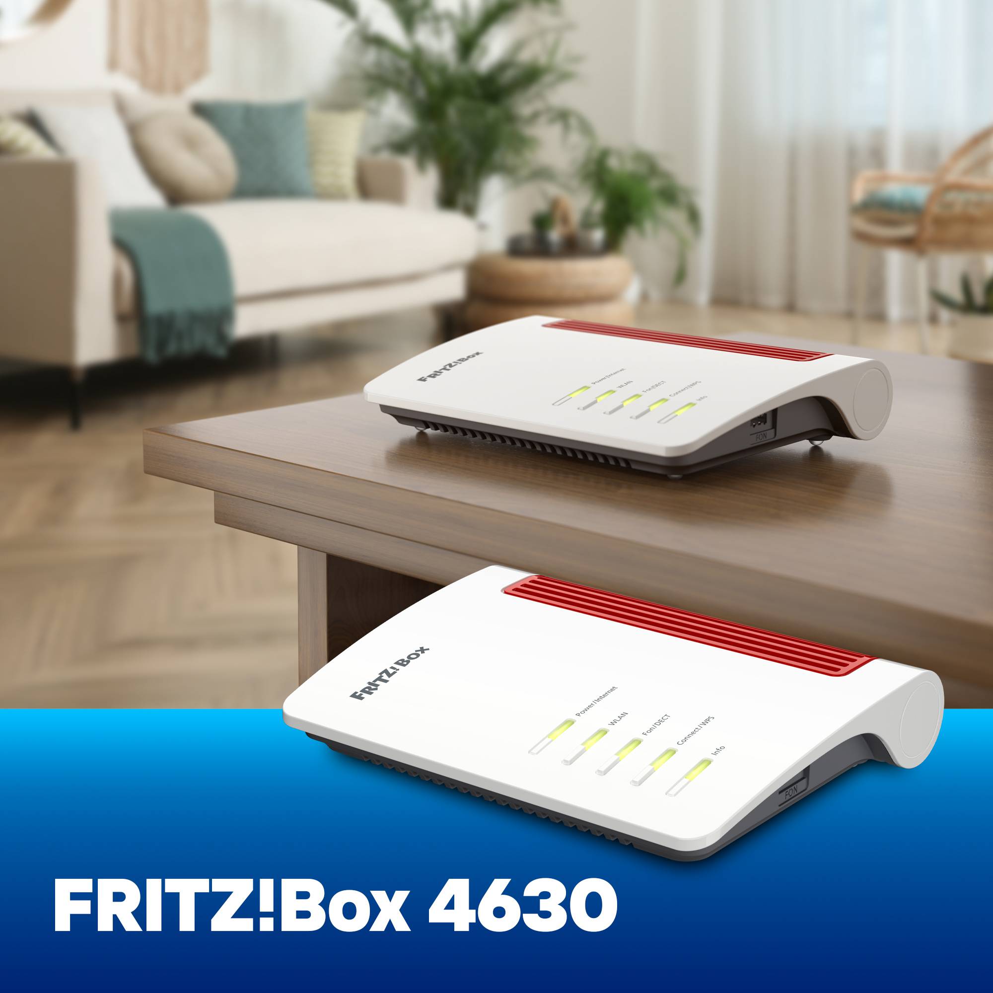 FRITZ!Box 4630 WLAN Router, Weiß, 4-Port