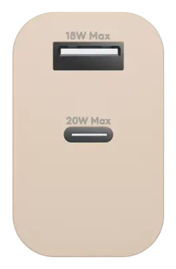 dbramante1928 Power Adater, Beige, USB-C + USB-A