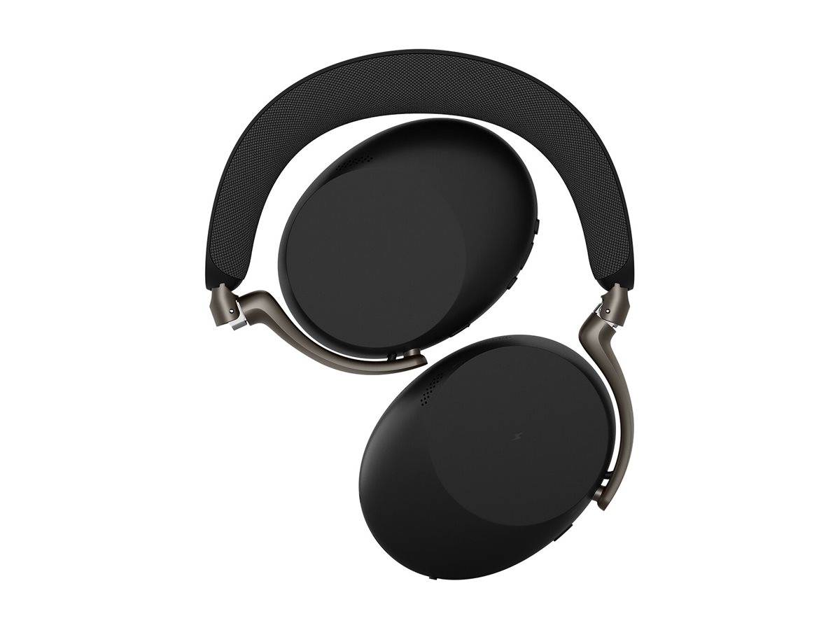Jabra Evolve3 85 UC Over-Ear Bluetooth Headset kabellos mit Mikrofon & Ladestation ANC, Schwarz, USB-A