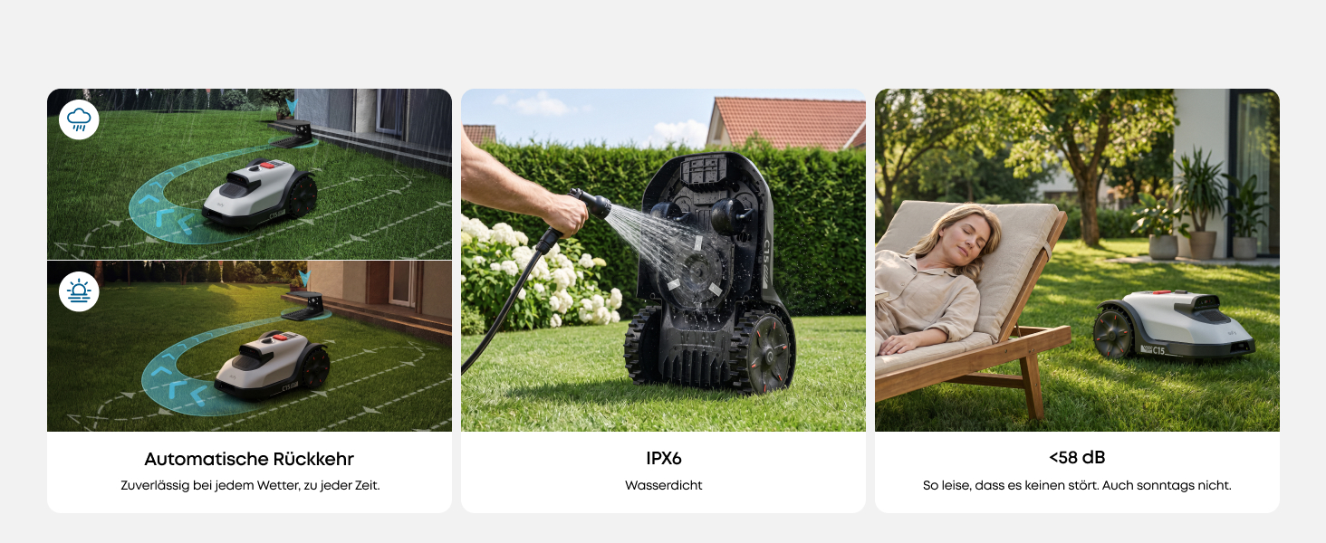 eufy Mähroboter C15 Solo, Grau