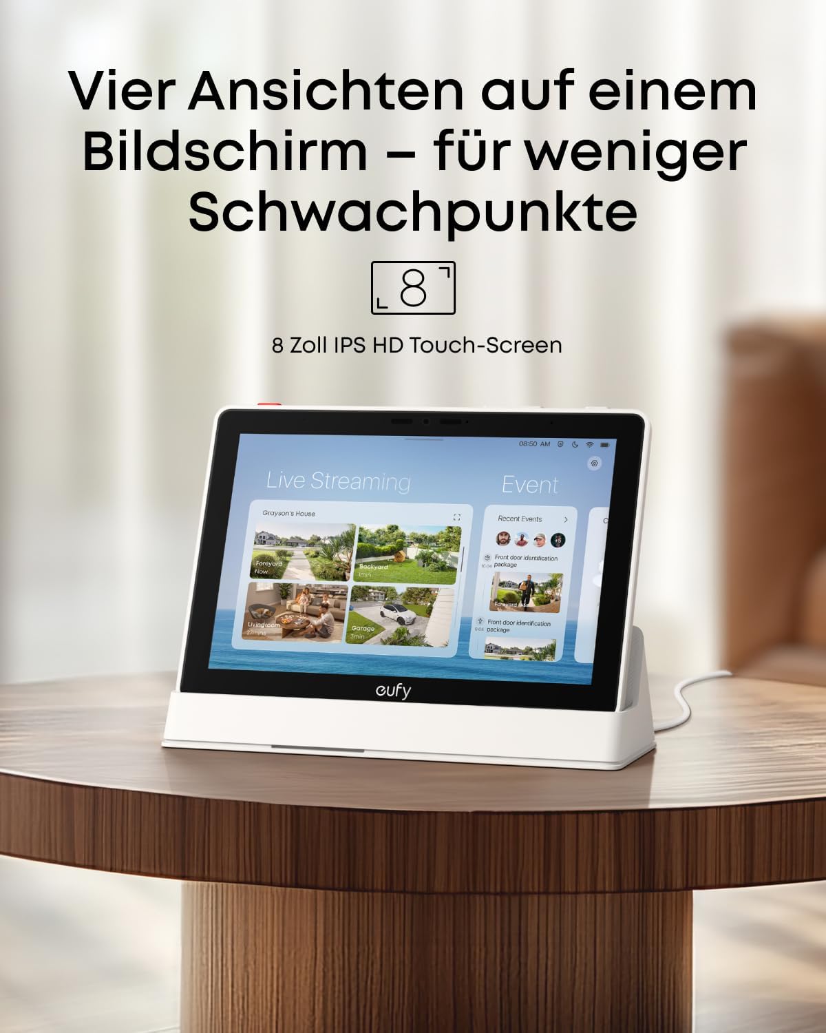 eufy Smart Home Hub Display 8", 1280 x 800, Weiß