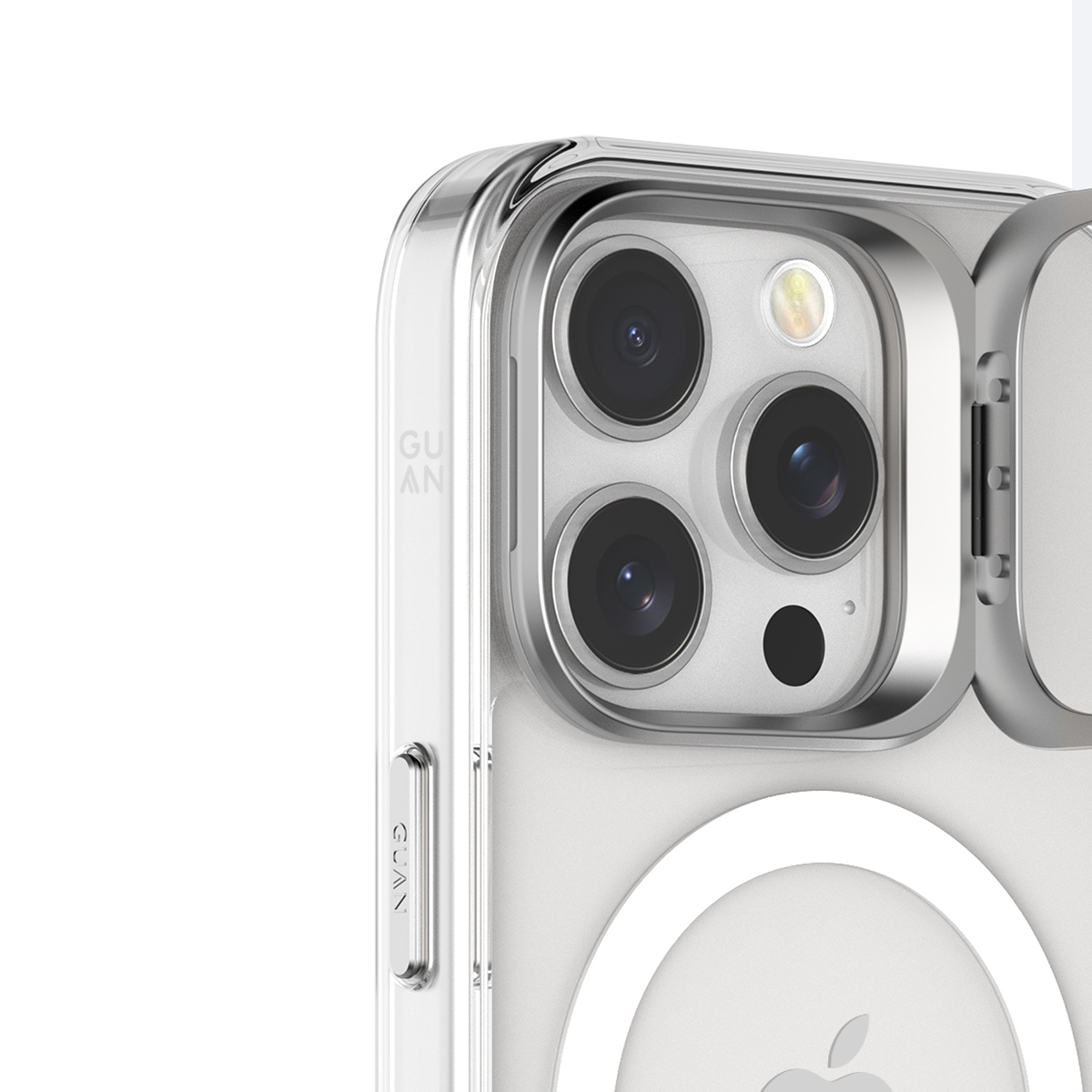GUAN Case aus 10H Hartglas mit Kickstand für iPhone 16 Pro Max