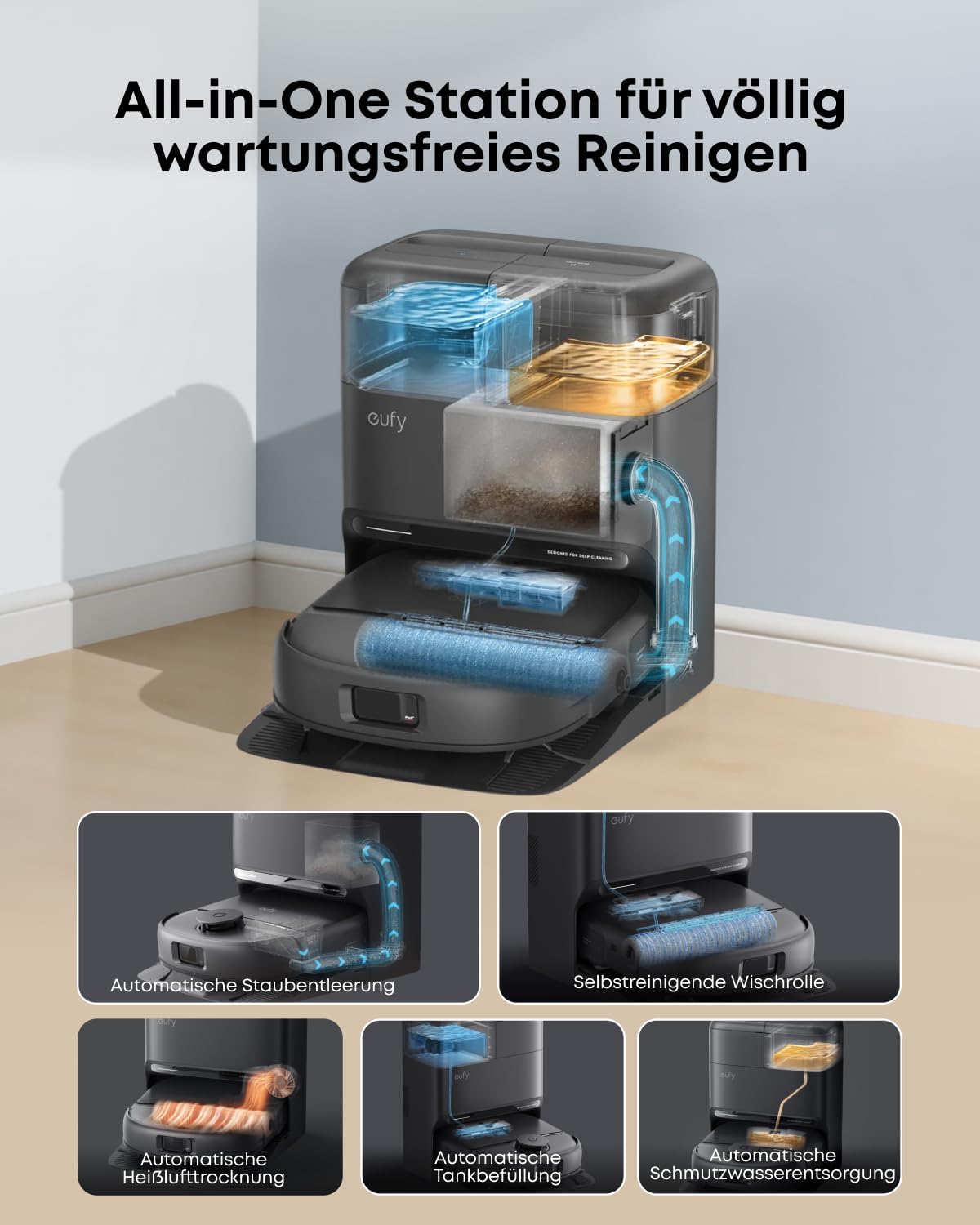 EUFY Robot Vacuum Omni C28, Saug- und Wischroboter