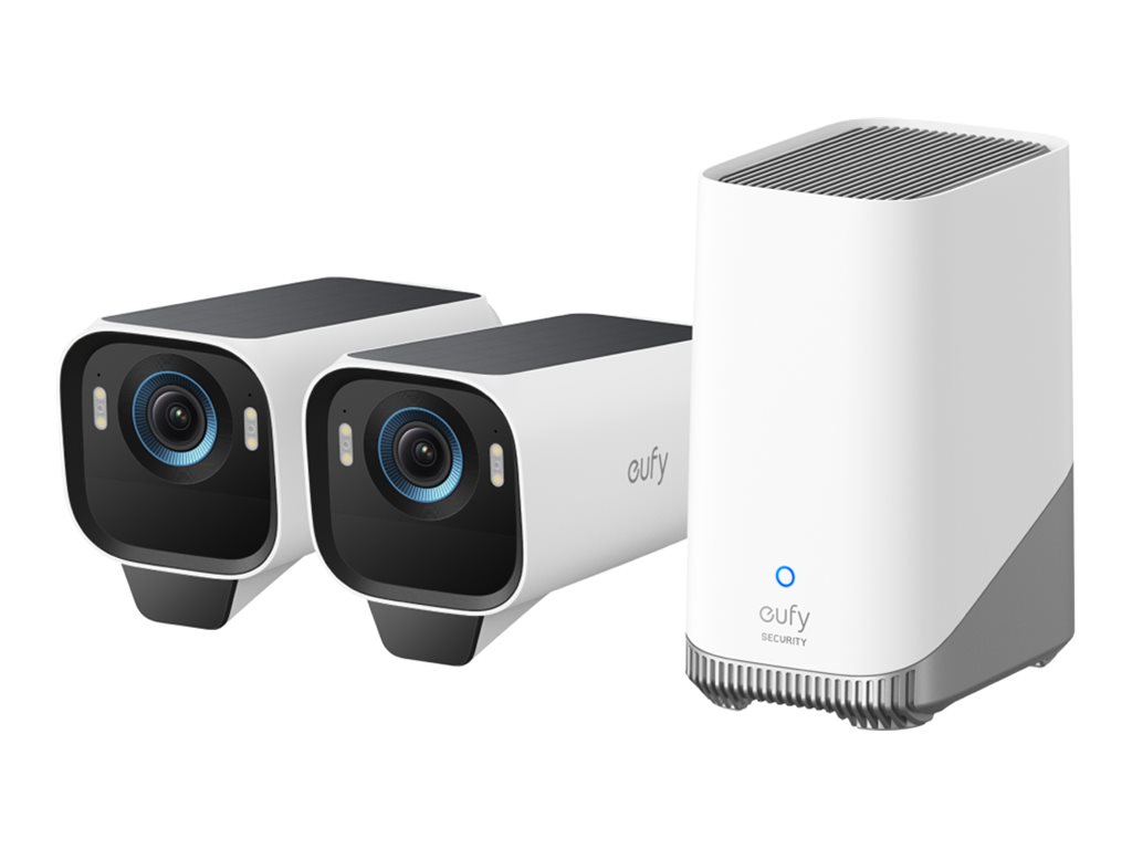 Anker eufy eufyCam S3 Pro mit HomeBase 3, Weiß, 2er-Pack