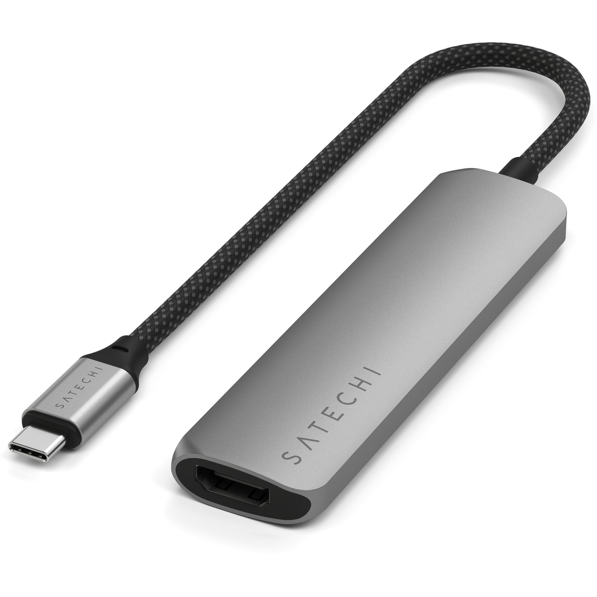 Satechi USB-C Slim Multi-Port Hub (4 in 1), Space Grau