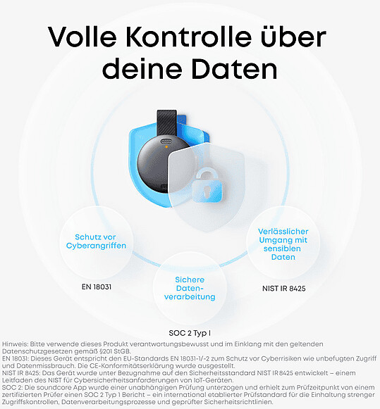 Soundcore Work Ki-Diktiergerät, Schwarz, 8GB, Kabellos
