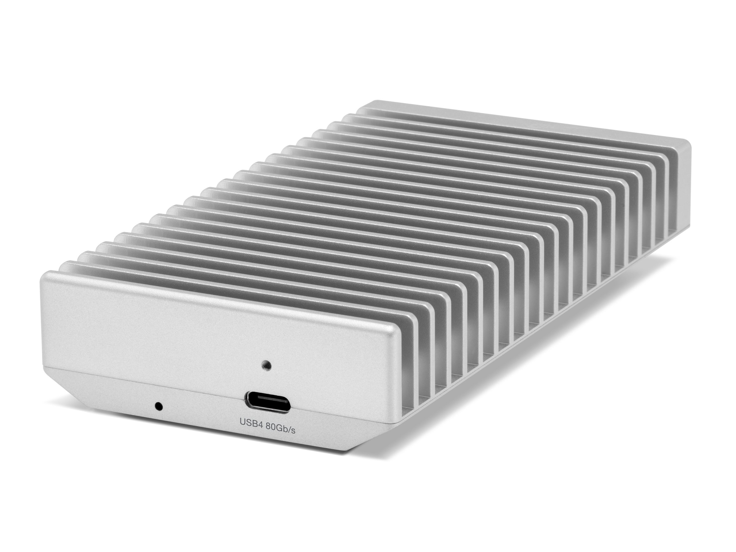 OWC Express 1M2 Speichergehäuse für M.2 2280, M.2 2242, Silber, USB-4