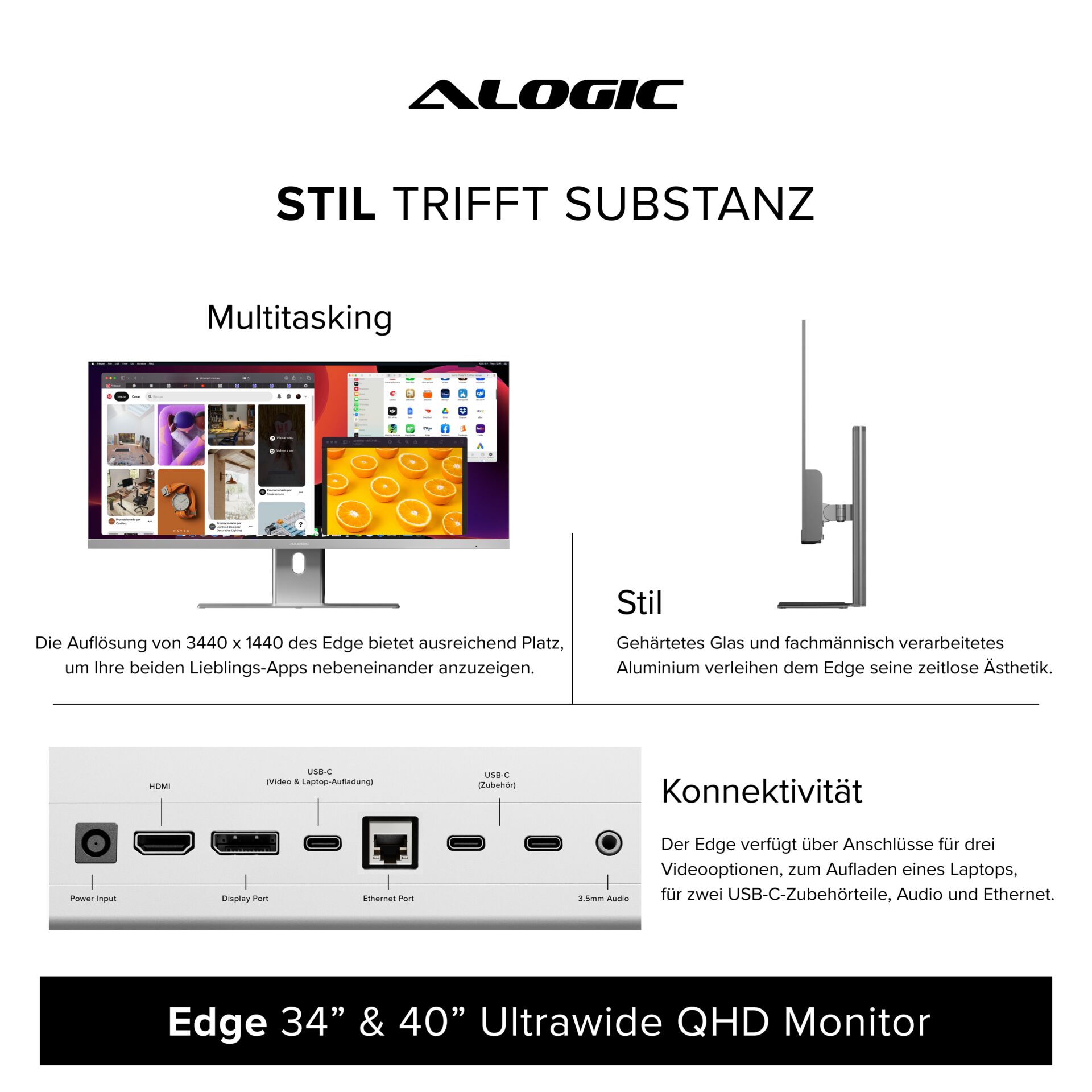 Alogic EDGE 34" Ultrawide Monitor