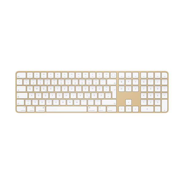 Apple Magic Keyboard mit Touch ID und Ziffernblock für Mac mit Apple Chip, Deutsch, Gelb (Bulk)