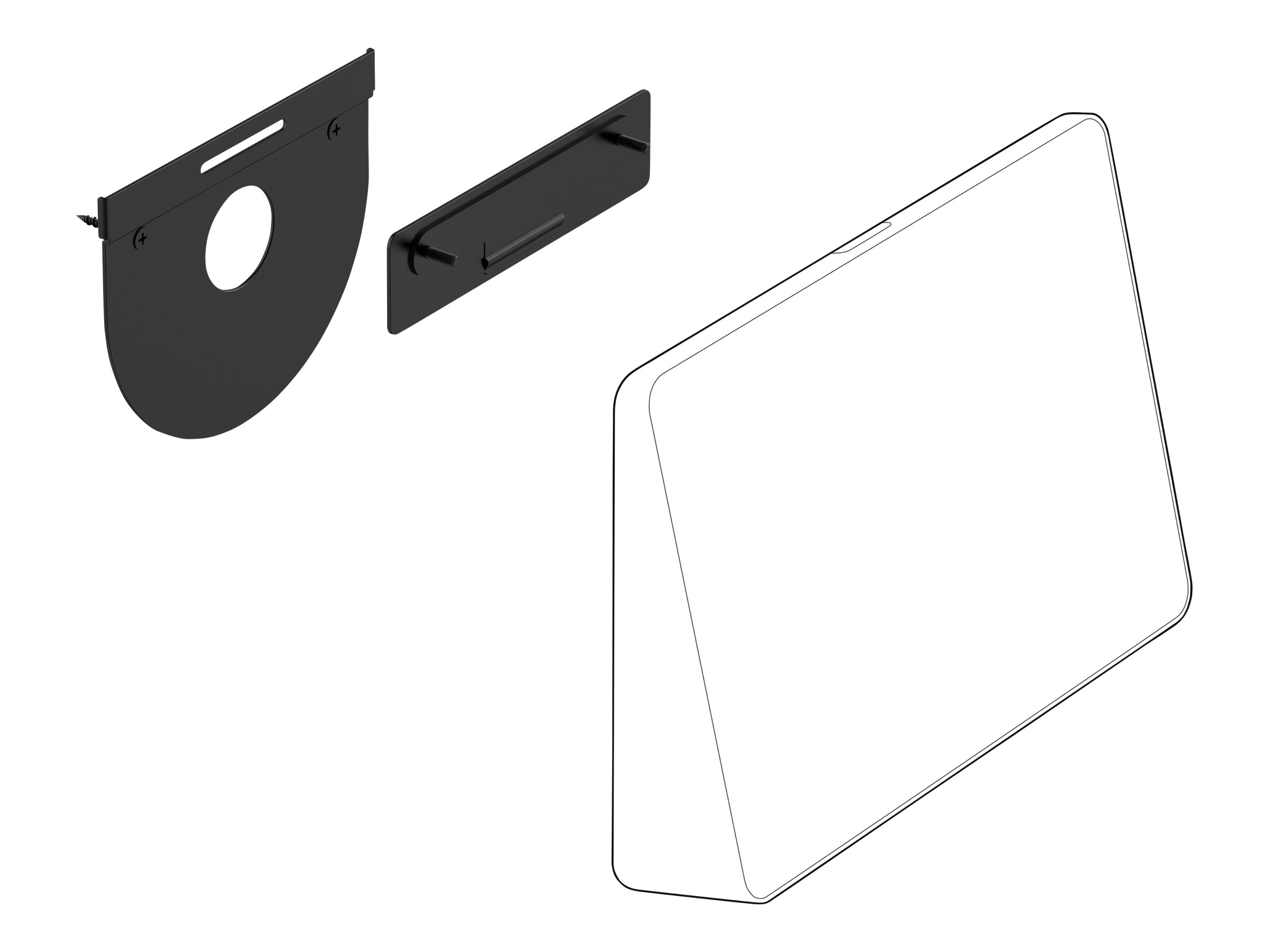 Logitech Tap Wall Mount Montagekit für Videokonferenz-Controller, Schwarz, Videokonferenzsysteme