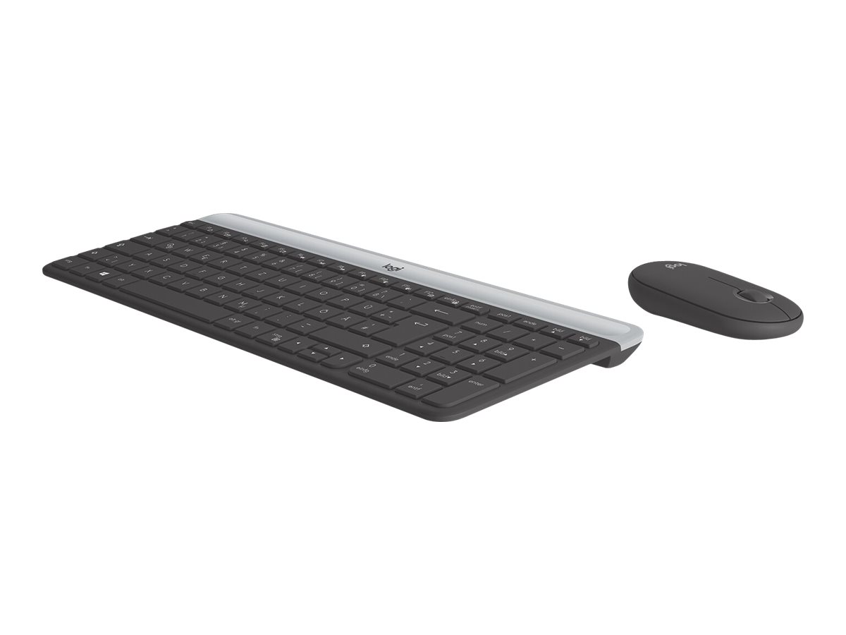 Logitech MK470, Grafit, Kabellos via USB-Empfänger, Deutsch