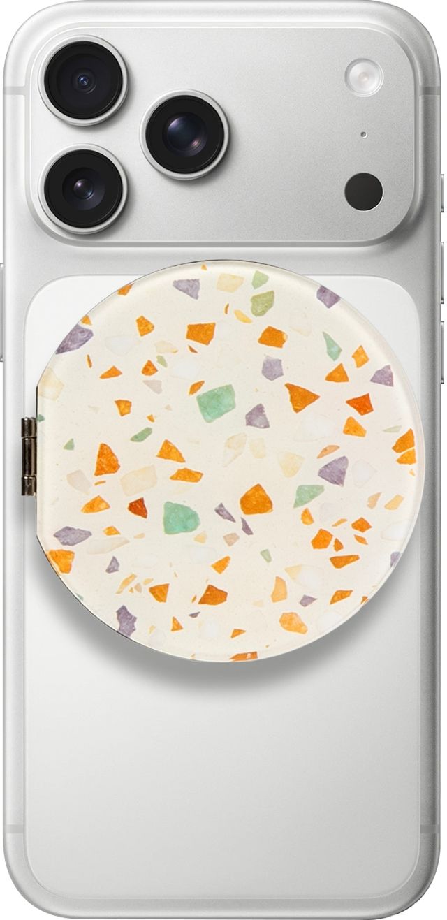 LAUT MAGMOJI MagSafe Ring Mirror, Terrazo Nougat