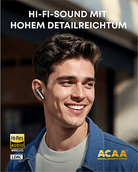 Anker Soundcore Liberty 4 Pro NC Kopfhörer, Schwarz (Glänzend), In-Ear, Kabellos