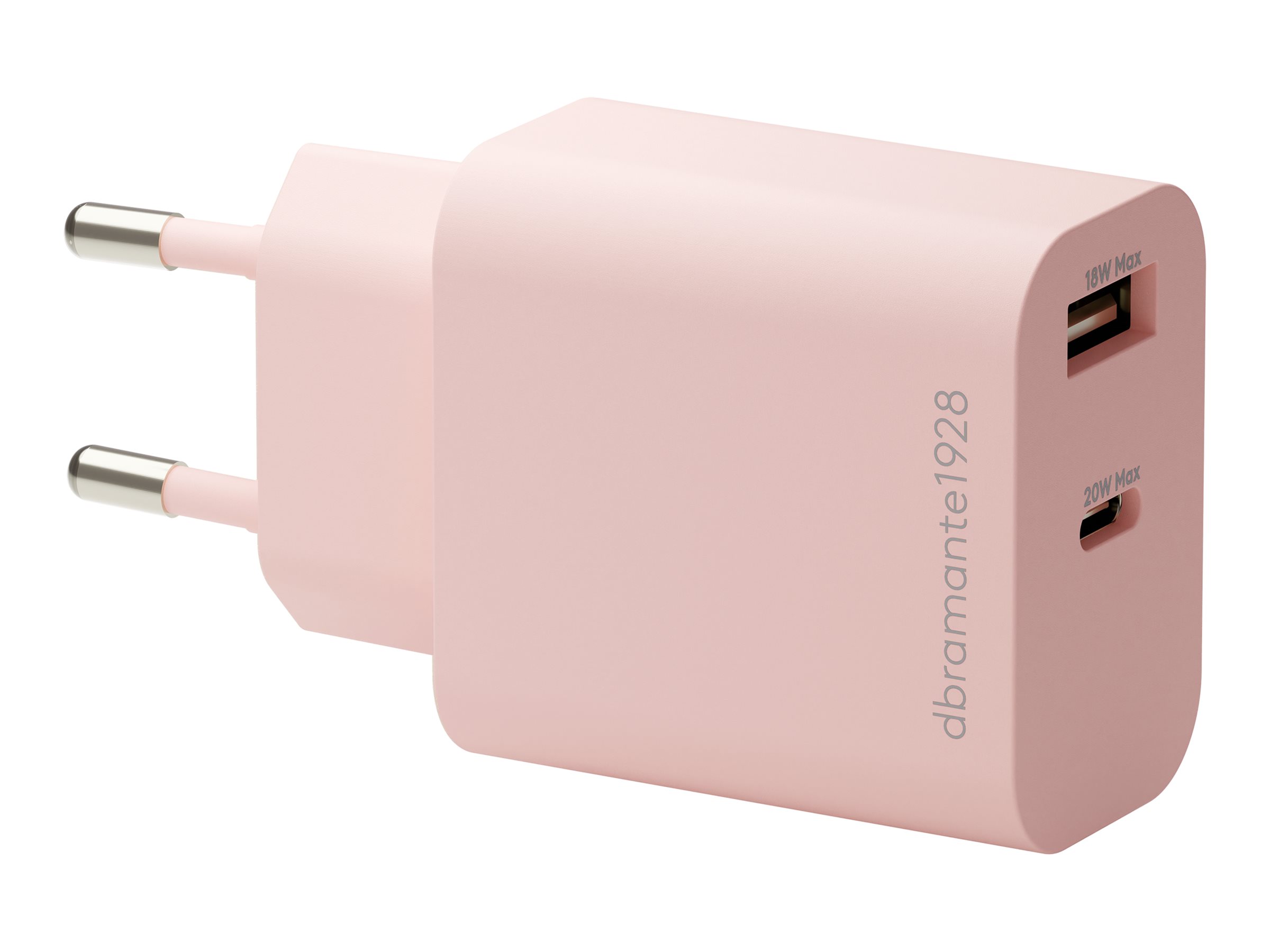 dbramante1928 Power Adater, Pink, USB-C + USB-A