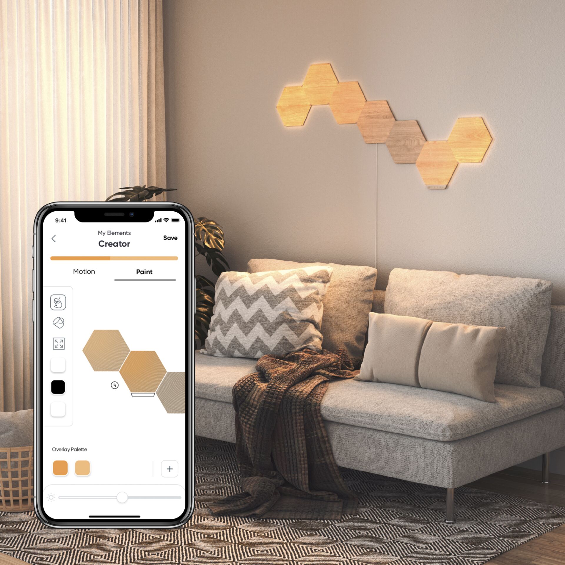 Nanoleaf Elements Wood Look Hexagons