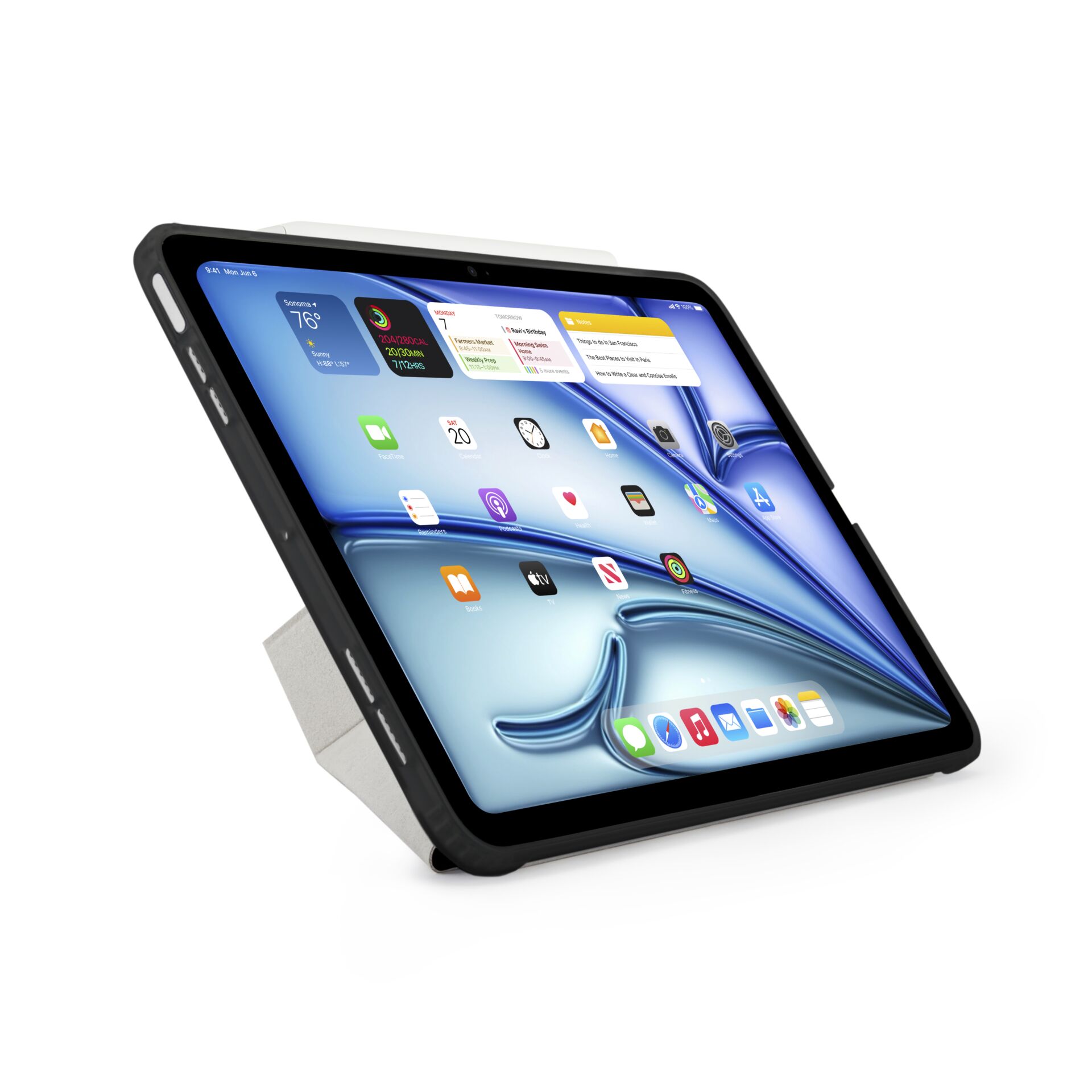 Pipetto Origami No1 Original Case für iPad Air 13" (M2 / M3), Schwarz