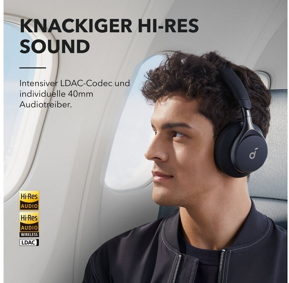 Anker Soundcore Space One Over-Ear Kopfhörer, Schwarz, Kabellos