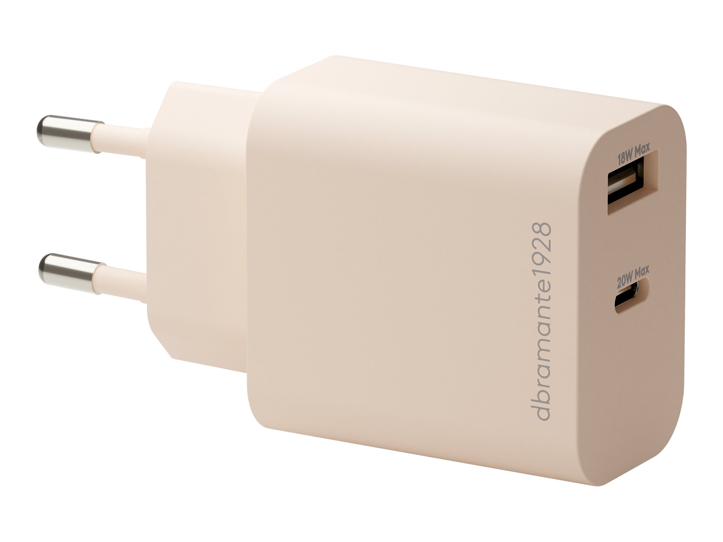 dbramante1928 Power Adater, Beige, USB-C + USB-A