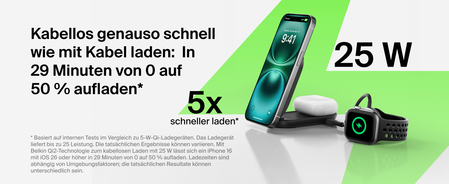 Belkin Wireless Charger mit QI2 (2-in-1)