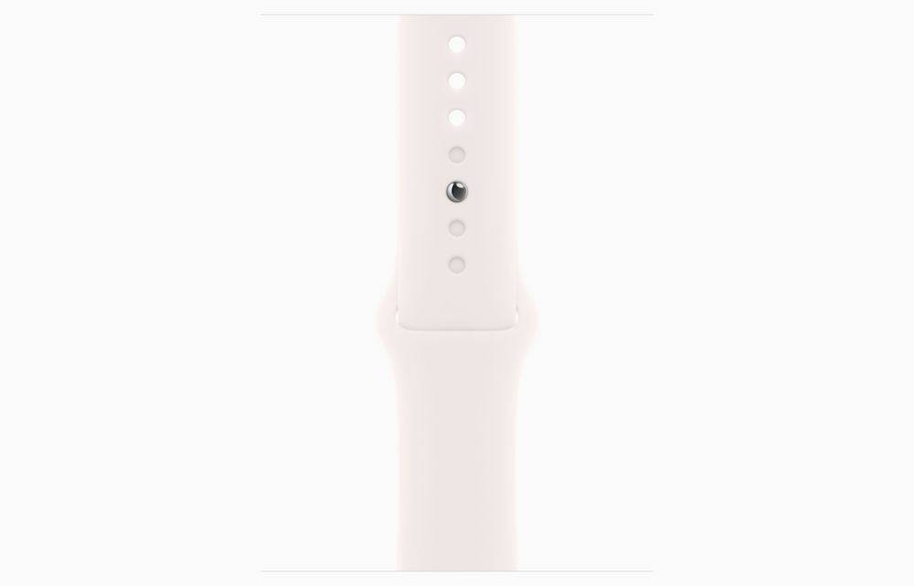 Apple Watch Series 11, GPS + Cellular, 46mm Titangehäuse Gold, Sportarmband Blassrosa, S/M (130-180 mm Umfang)