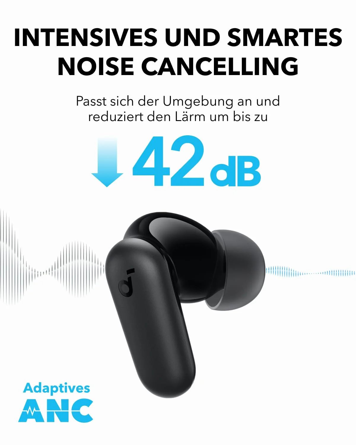 Anker Soundcore P30i v2 In-Ear Kopfhörer, Schwarz, Kabellos