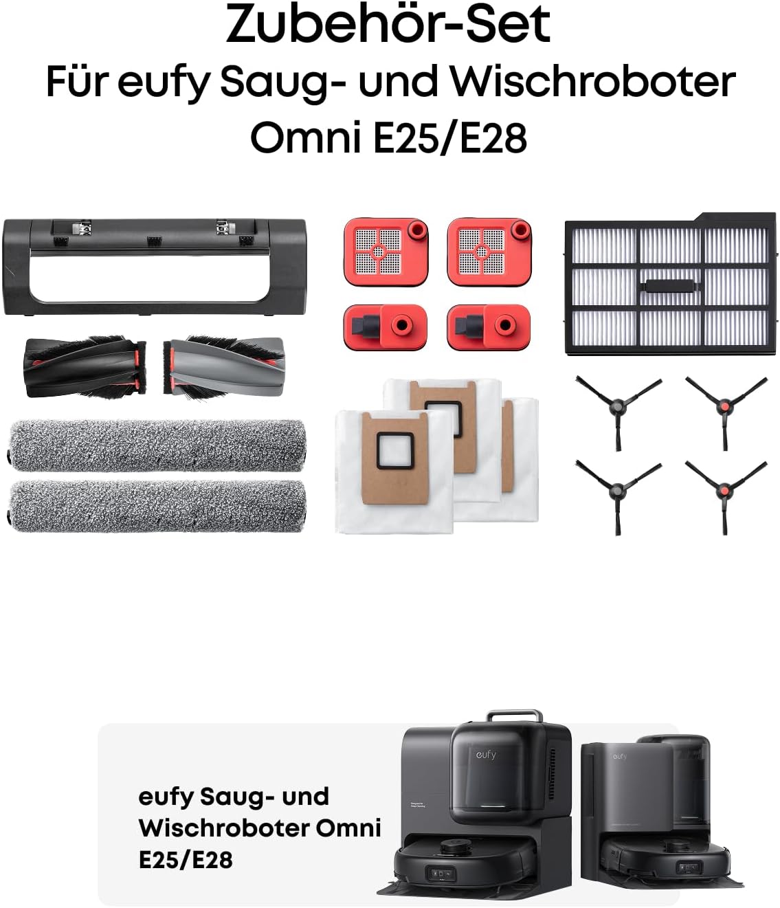 Eufy Ersatzteilset für E25/E28 Omni Saugroboter