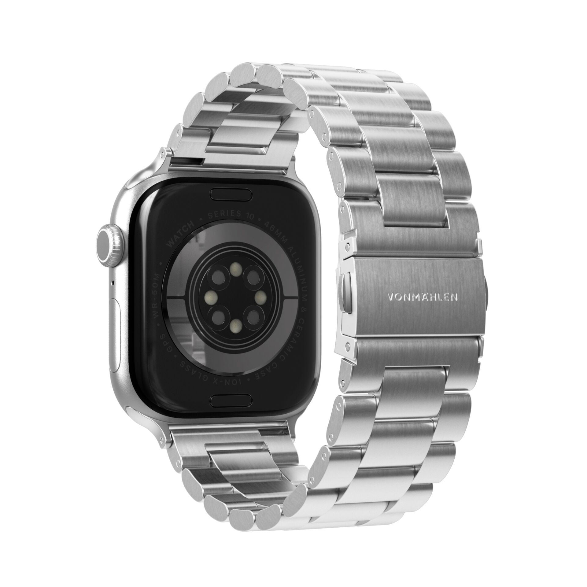 Vonmählen Link Band 2 für Apple Watch 42 (Series 1/2/3)/44/45/46/49mm, Silber