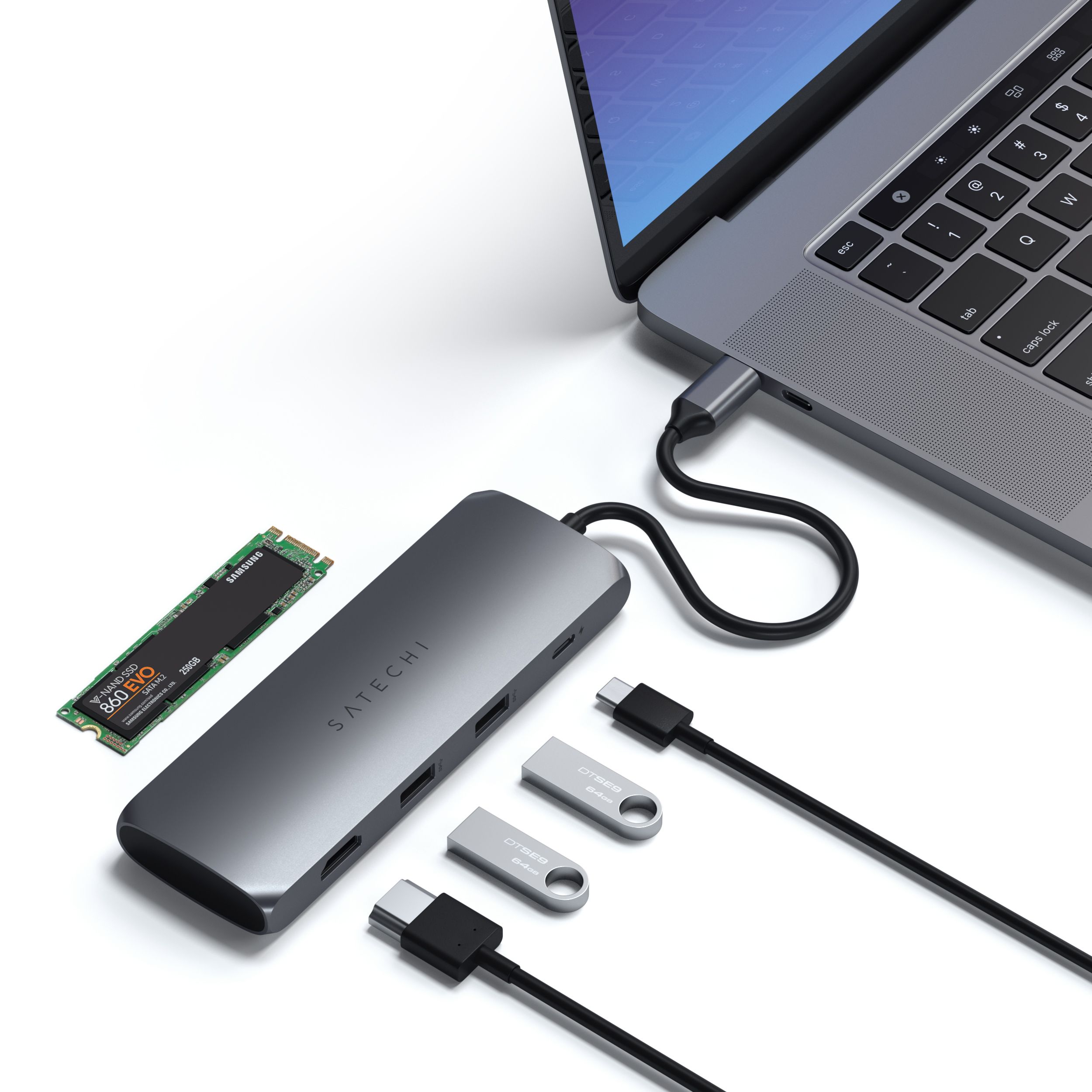 Satechi USB-C Hybrid Multiport Hub (4 in 1)