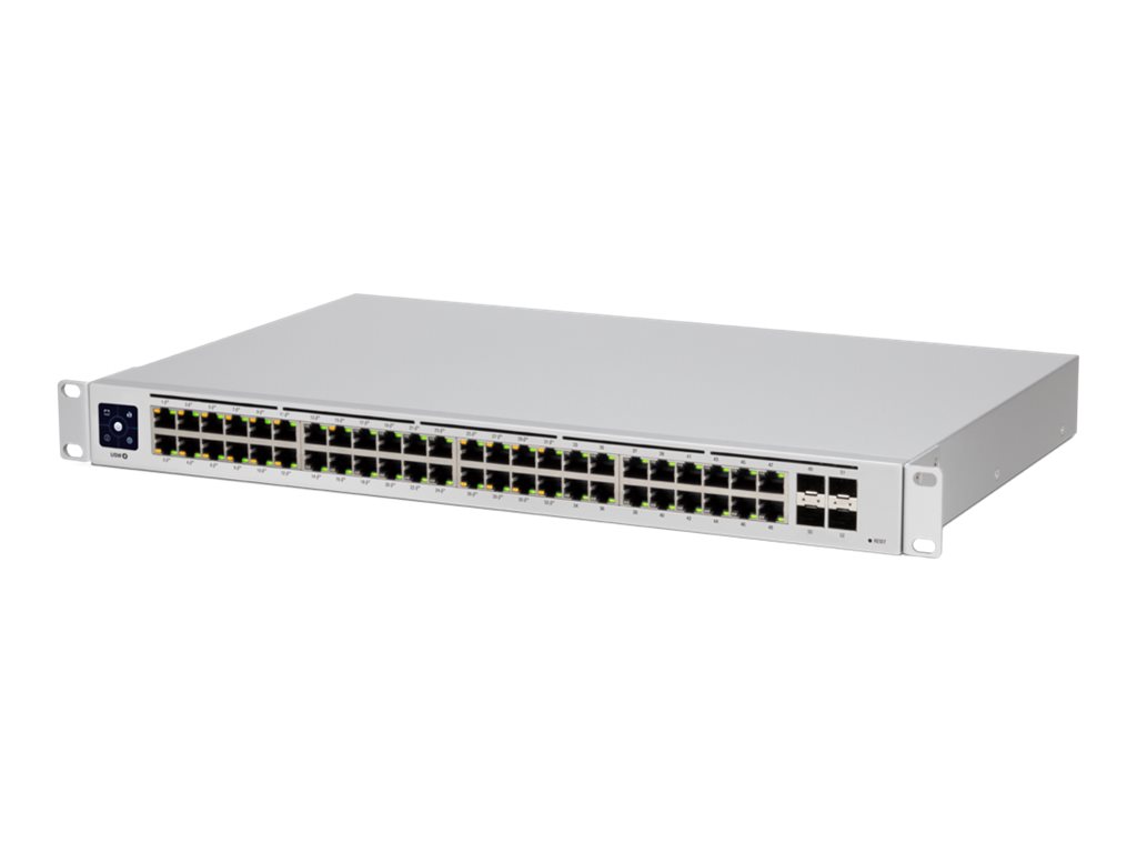 UbiQuiti UniFi USW-48-POE Switch, 4x Gigabit SFP, verwaltet, Rack montierbar, PoE++ (195W), Grau
