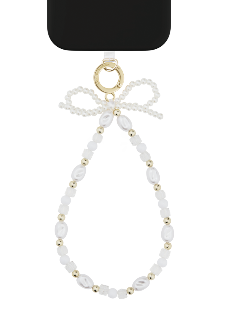 Ideal of Sweden Phone Wristlet Strap, Pearl Bow