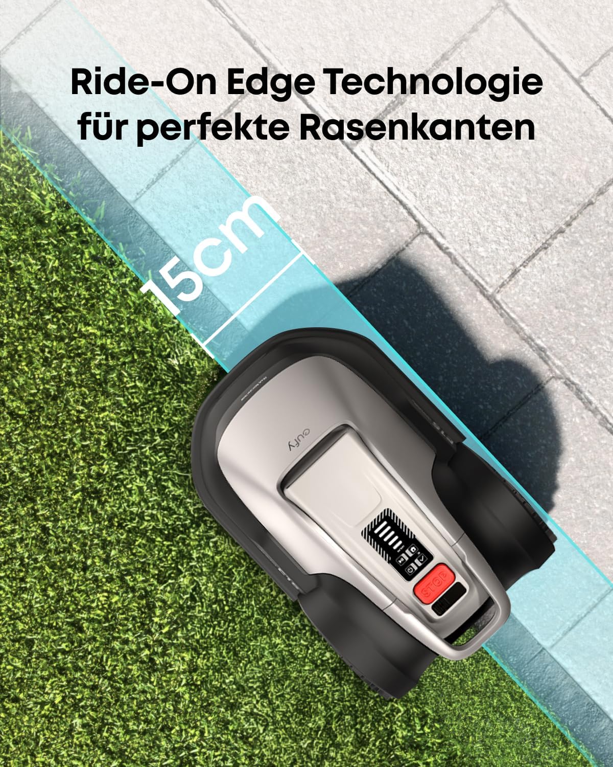 Eufy Mähroboter E15, Silber/Schwarz