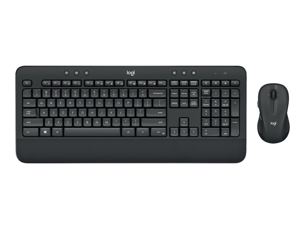 Logitech MK545 Advanced, Schwarz, Kabellos via USB-Empfänger, Deutsch