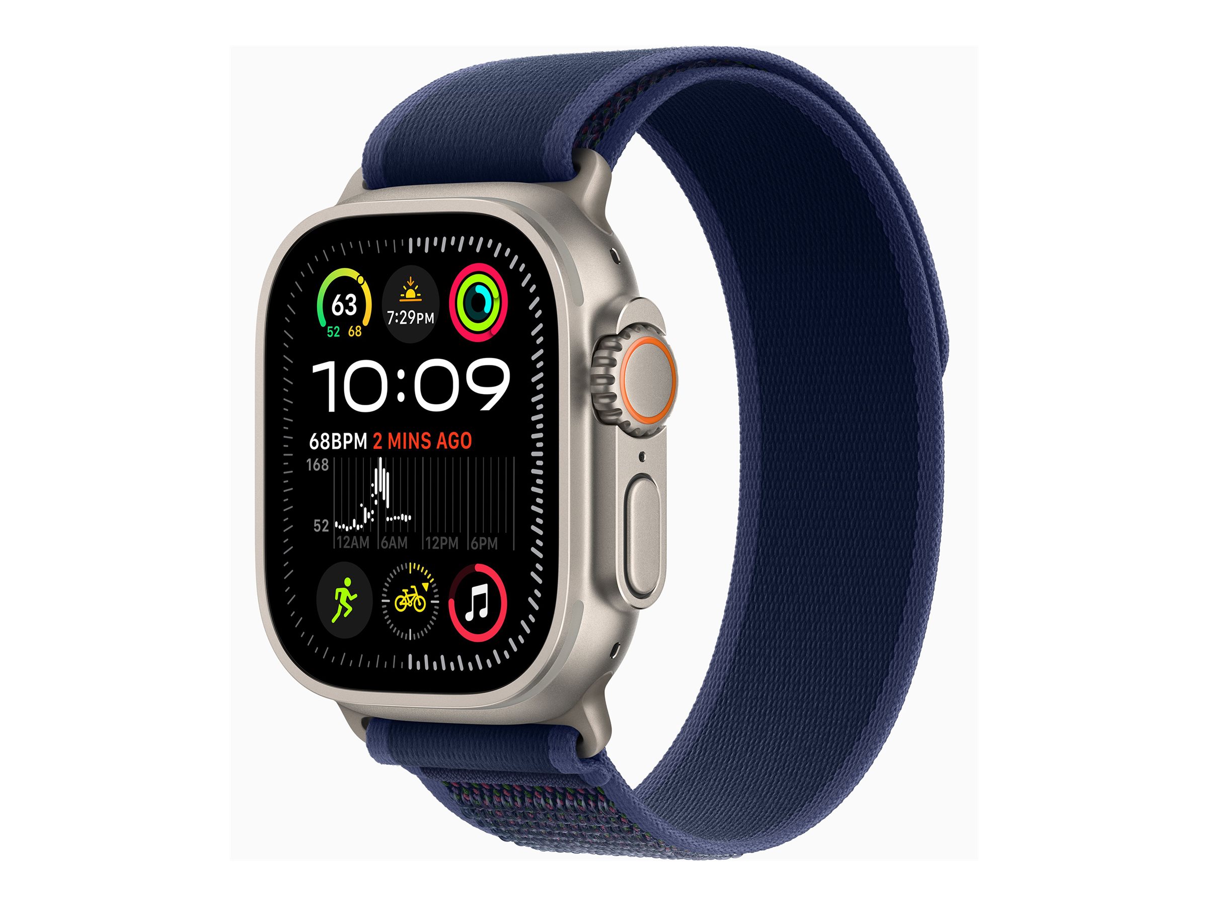 Apple Watch Ultra 2 Titan Natur, Blau, 49mm, M/L