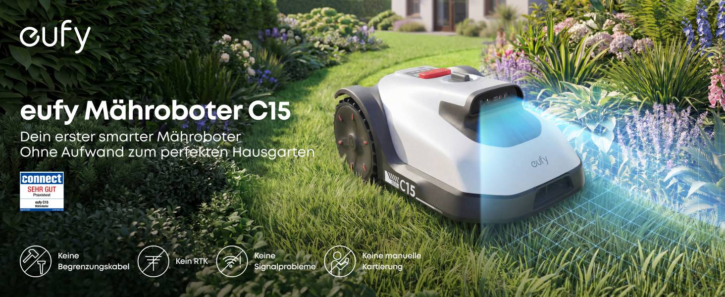 eufy Mähroboter C15 Solo, Grau