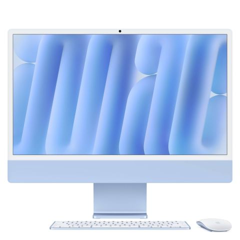Apple iMac 24“, 16GB, 256GB, M4 (10-CPU/10-GPU), macOS, Blau, Gigabit Ethernet, 24", Touch ID, Englisch International, MWV13_CTO_1
