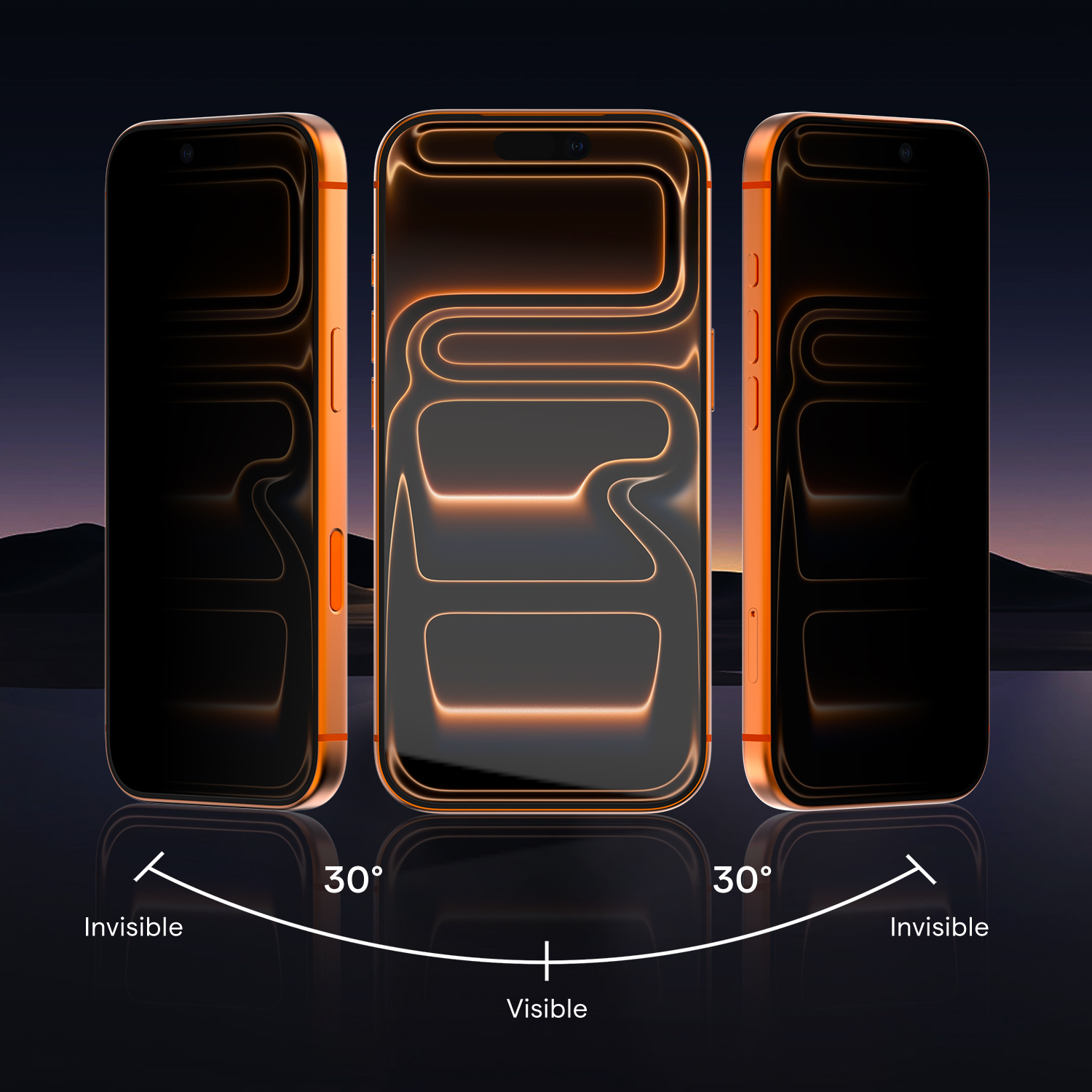 Guan Displayschutzglas Privacy für iPhone 17 Pro Max