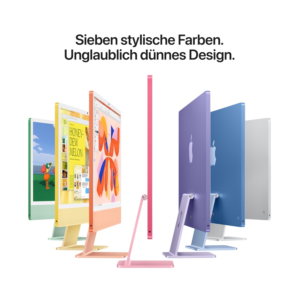 iMac 24", Blau, M6 (12-CPU/12-GPU), 16GB, 512GB, Nanotexturglas, Touch ID, US Englisch, 2,5 Gigabit Ethernet, Magic Maus