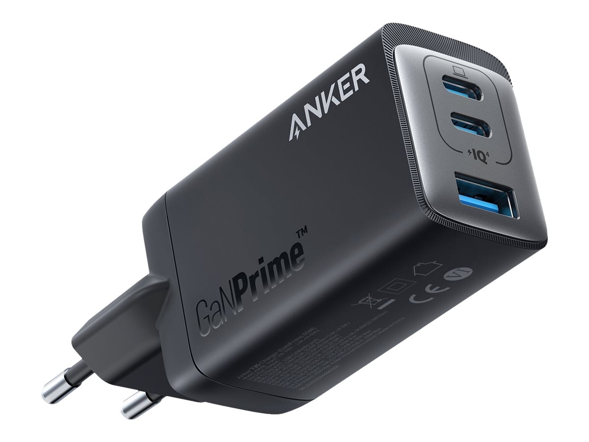 Anker 735 Power Adapter, Schwarz, USB-C + USB-A, 65W