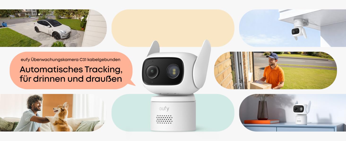 Anker Eufy Cam C31 Solo 2K FHD Überwachungskamera, Kabellos